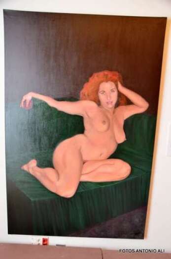 Uno de los cuadros de la muestra (Foto Antonio Alí)