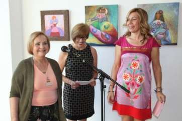 Momento de la inauguración de la exposición (Foto Jesús Ruiz Mesa)