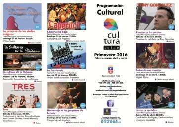 Cartel de parte de la programación cultural (Foto TA)