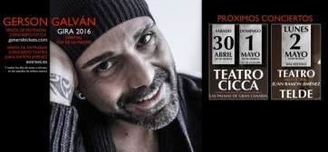 Cartlel de la gira de Gerson Galván (Foto TA)
