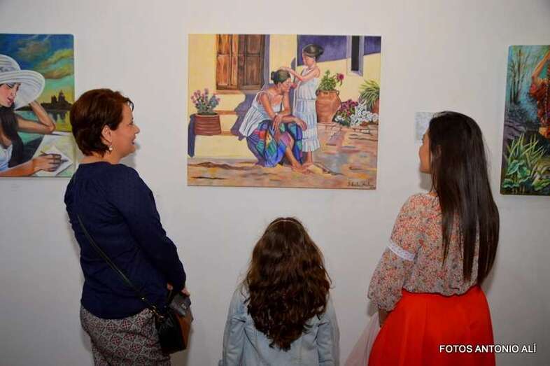 Cuadros de la exposición (Foto Antonio Alí)