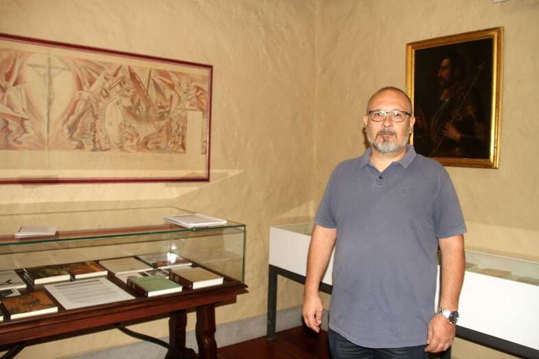 Jorge Liria, en la Casa-Museo León y Castillo (Foto Jesús Ruiz Mesa)