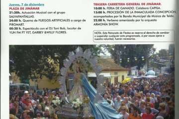 Programa de fiestas de La Concepción y la Caña Dulce 2017 (Foto TA)