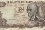 Billete de 100 pesetas con la imagen de Manuel de Falla (Foto Multimedia)