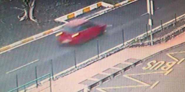 El vehículo que atropelló al niño este jueves en Adeje en su huida (Foto TA)