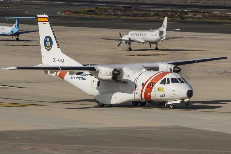 Imagen de uno de los aviones de Salvamento Marítimo (Foto TA)