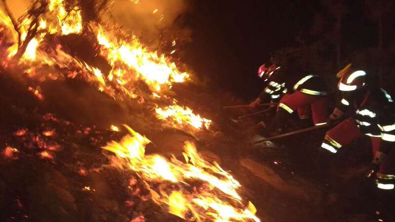 Efectivos de la Unidad Militar de Emergencias trabajando en la zona (Foto TA)
