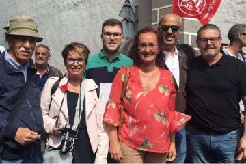 Telde en la manifestación por el Primero de Mayo en Canarias (Foto TA Y Orlando Mireles)