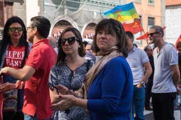 Telde en la manifestación por el Primero de Mayo en Canarias (Foto TA Y Orlando Mireles)