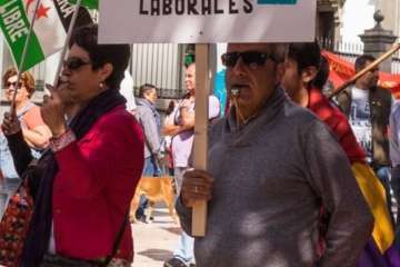 Telde en la manifestación por el Primero de Mayo en Canarias (Foto TA Y Orlando Mireles)