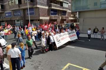 Telde en la manifestación por el Primero de Mayo en Canarias (Foto TA Y Orlando Mireles)
