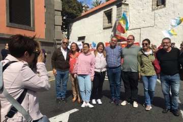Telde en la manifestación por el Primero de Mayo en Canarias (Foto TA Y Orlando Mireles)
