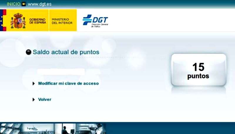 Acceso a la plataforma virtual para conocer el estado de los puntos del carné de conducir (Foto TA)