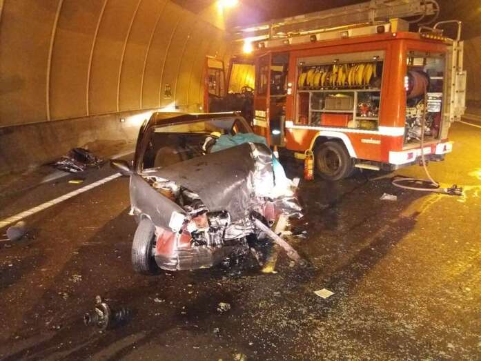 Imagen de un accidente de tráfico acaecido esta semana en Las Palmas de Gran Canaria (Foto TA).