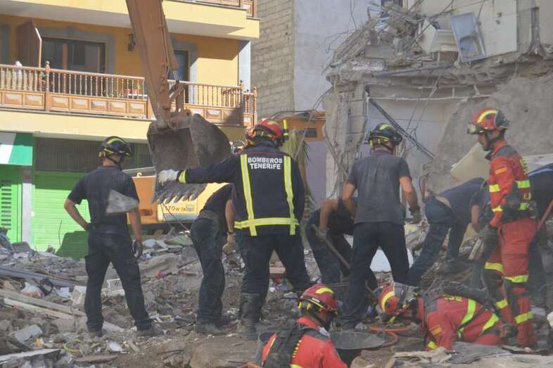 Imagen de los trabajos de desescombro (Foto TA)