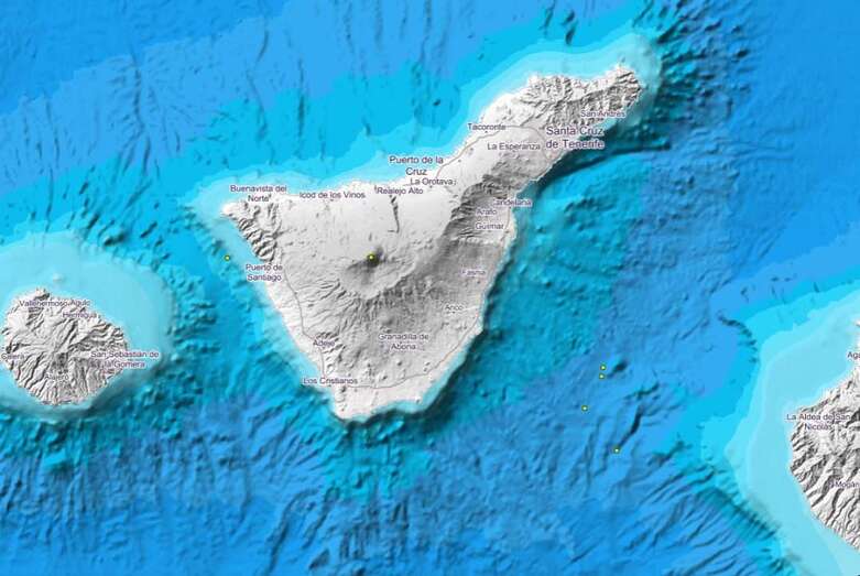 Terremoto registrado en el Teide el 7 de agosto (Foto IGN)