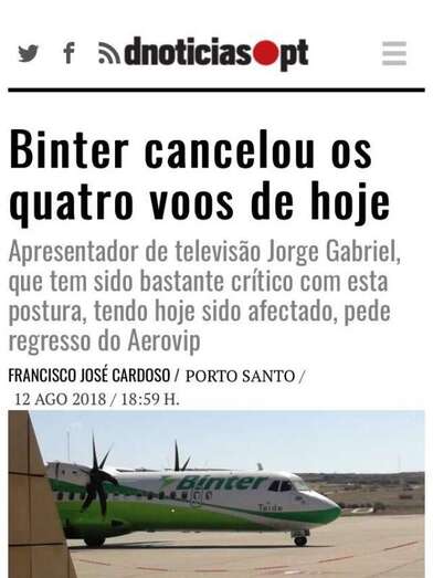 Noticia del diario local DNoticias (Foto TA)