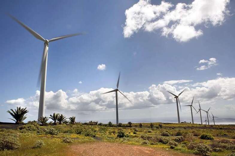 Parque eólico en Canarias de la red de Endesa (Foto TA)