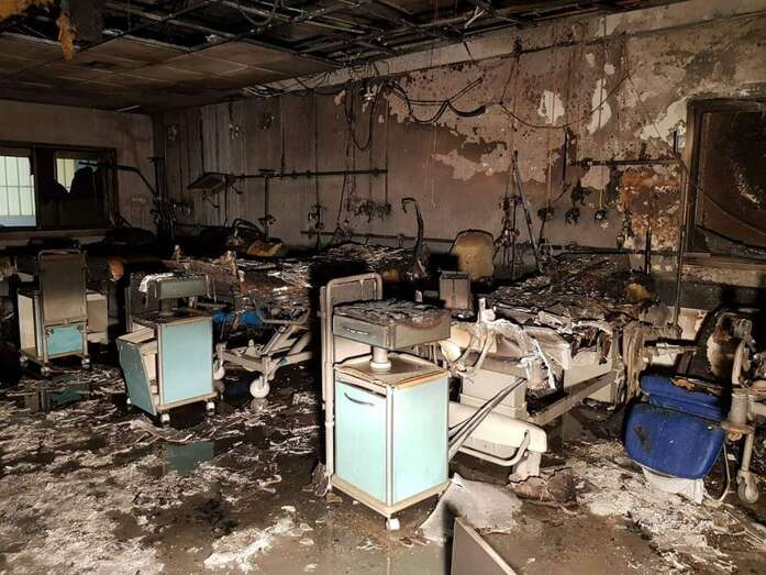 Zona dañada por el incendio (Foto TA)