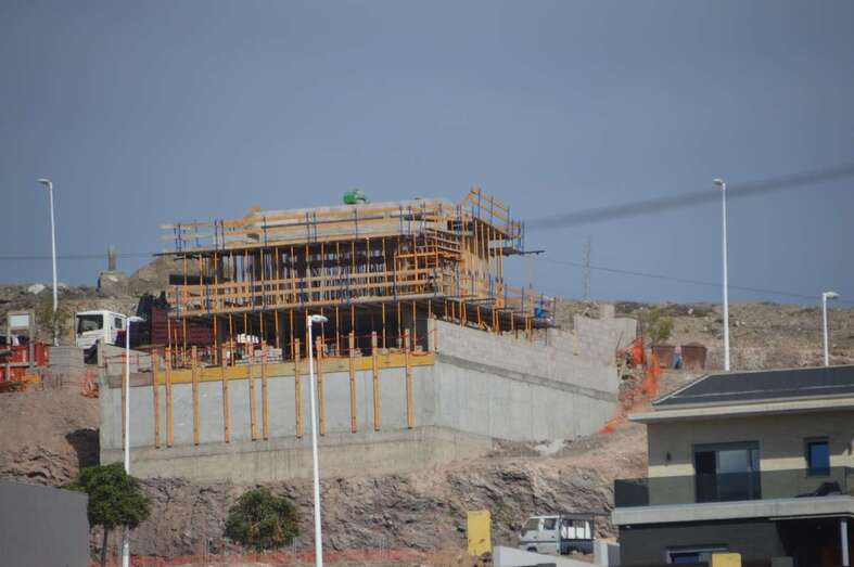 Vivienda unifamiliar en construcción en Telde (Foto TA)