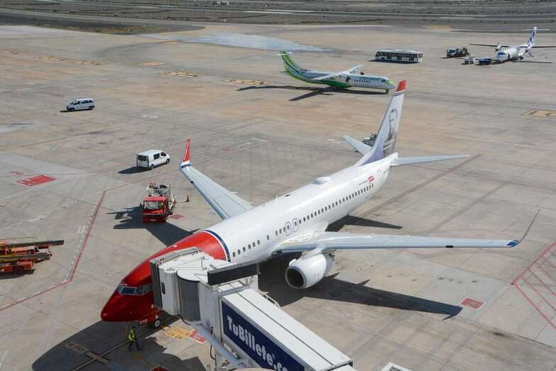 Aeronave en el Aeropuerto de Gran Canaria (Foto TA)