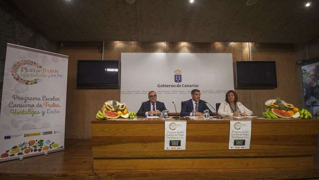 Imagen de archivo de la presentación del Programa Escolar de Consumo de Frutas, Hortaliza y Leche (Foto TA)