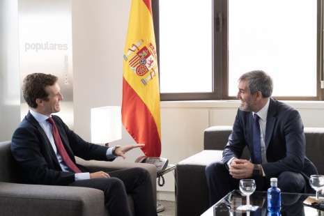 Momento de la reunión de ambos dirigentes políticos (Fto TA)