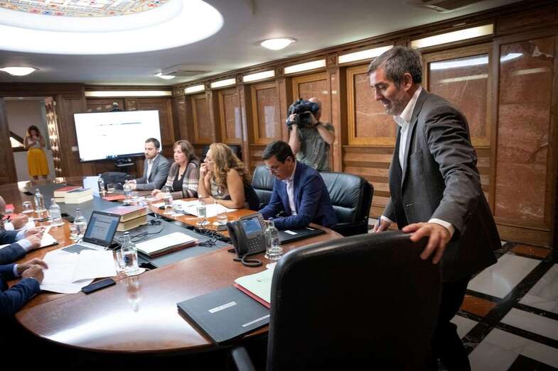 Imagen del Consejo de Gobierno celebrado por el Ejecutivo canario este lunes (Foto TA)