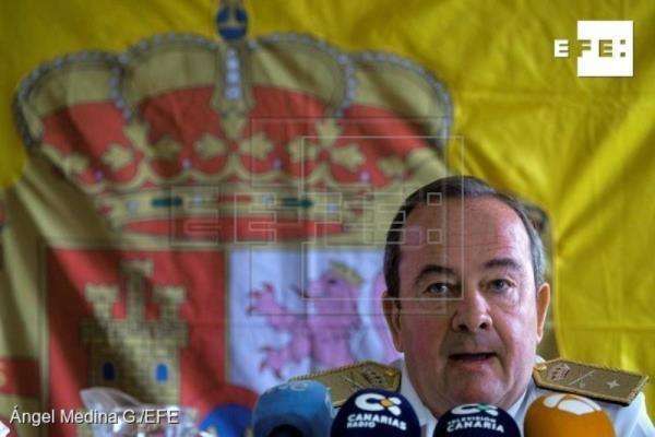 El comandante del Mando Naval de Canarias, el almirante Juan L. Sobrino Perez-Crespo (Foto Efe /Ángel Medina G.)