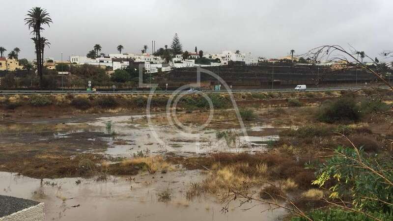 Las lluvias de octubre hicieron correr el agua por el Barranco Real de Telde (Foto TA)