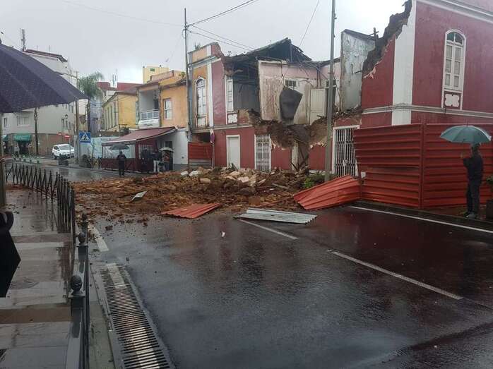 Imagen del derrumbe (Foto TA)