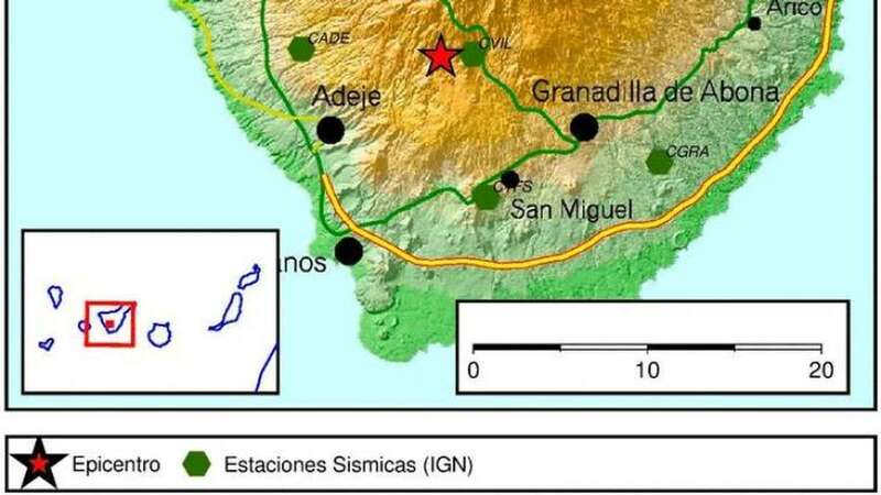 Mapa con indicación del punto donde se sintió el seísmo (Foto TA)