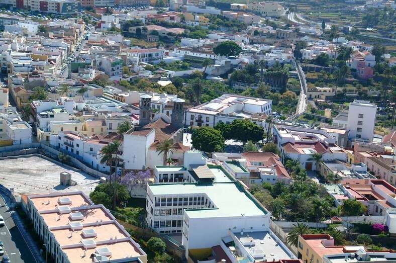 Vista aérea del casco histórico de Telde (Foto TA)