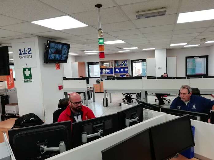 Imagen de la Sala del 1-1-2 en Las Palmas de Gran Canaria (Foto TA)