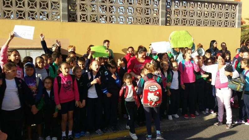 Alumnos de un colegio público de Telde (Foto TA)
