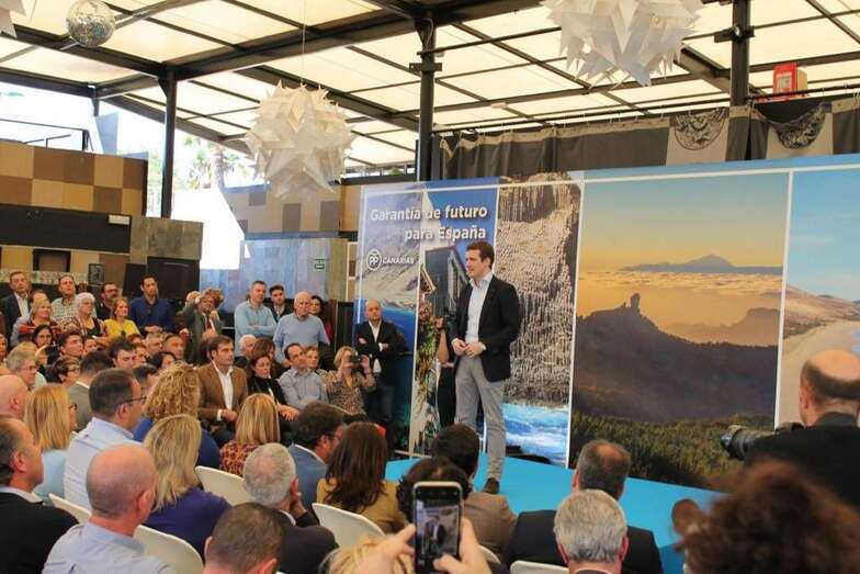 Pablo Casado, este viernes en un acto en Gran Canaria (Foto TA)
