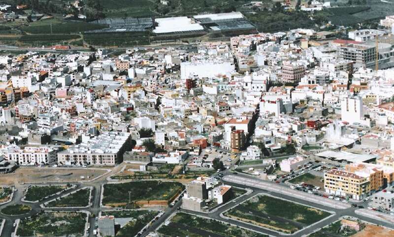 Vista aérea del casco urbano de Telde (Foto TA)