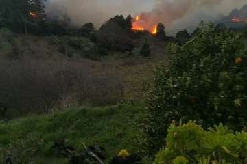  Incendio forestal incontrolado en el norte de La Palma (Foto TA) 