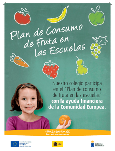 Plan de consumo de frutas en las escuelas canarias (Foto TA)