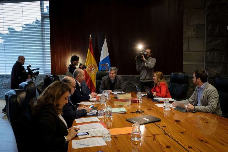 Imagen del Consejo de Gobierno celebrado este viernes en Santa Cruz de Tenerife (Foto TA)
