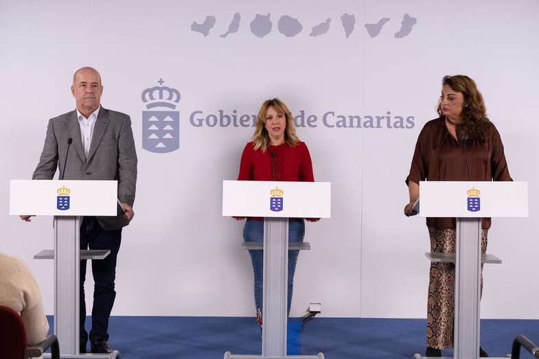 Imagen de la rueda de prensa posterior al Consejo de Gobierno (Foto TA)