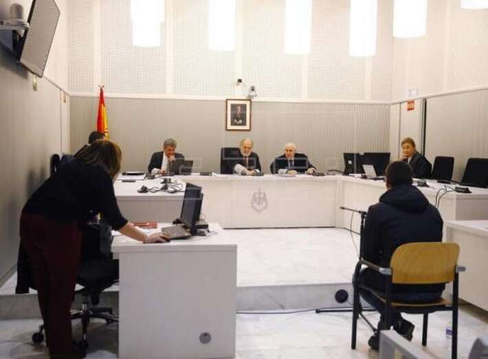 Luis S.S., durante la vista del juicio en la Audiencia Nacional (Foto EFE)