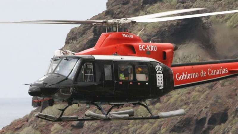 Imagen de archivo de un helicóptero del GES de Canarias (Foto TA)