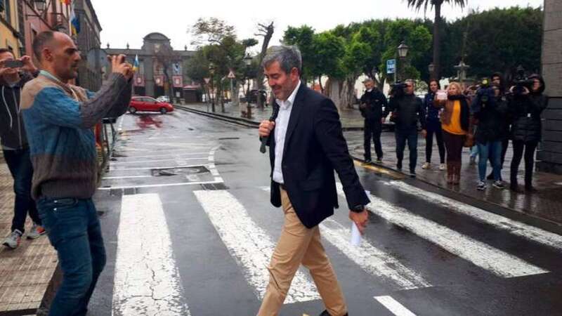 Clavillo en el momento de llegar a declarar (Foto Arcadio Suárez/C7)