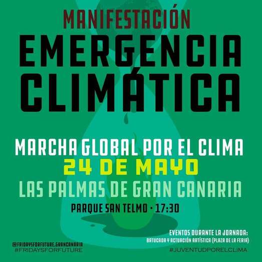 Cartel de la manifestación convocada en la capital grancanaria (Foto TA)