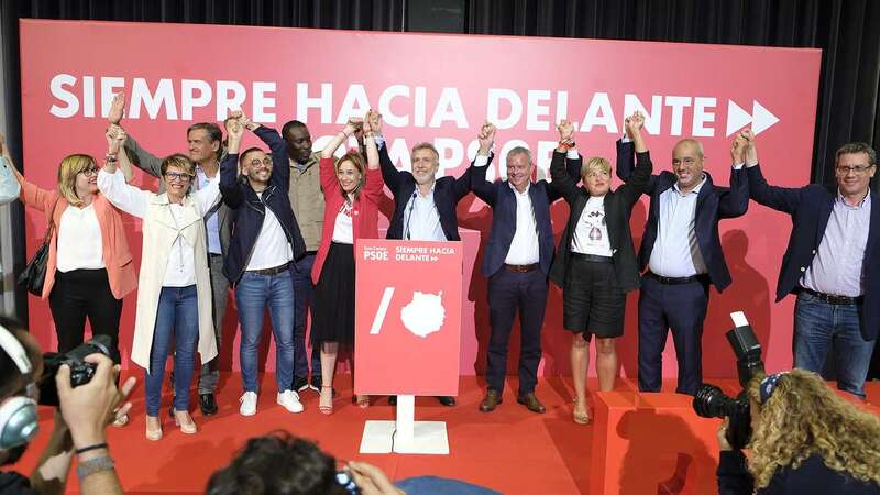 Imagen de la celebración de los socialistas canarios en la capital grancanaria (Foto Acfi Press)