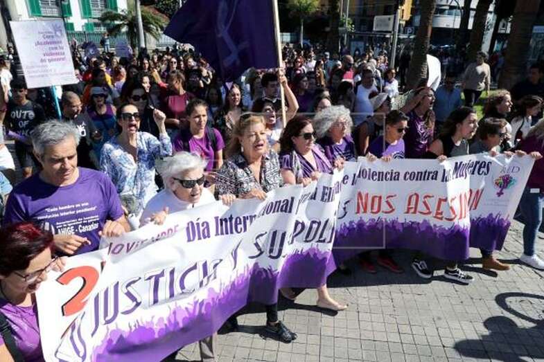 Imagen de archivo de una manifestación en la capital grancanaria (Foto TA)
