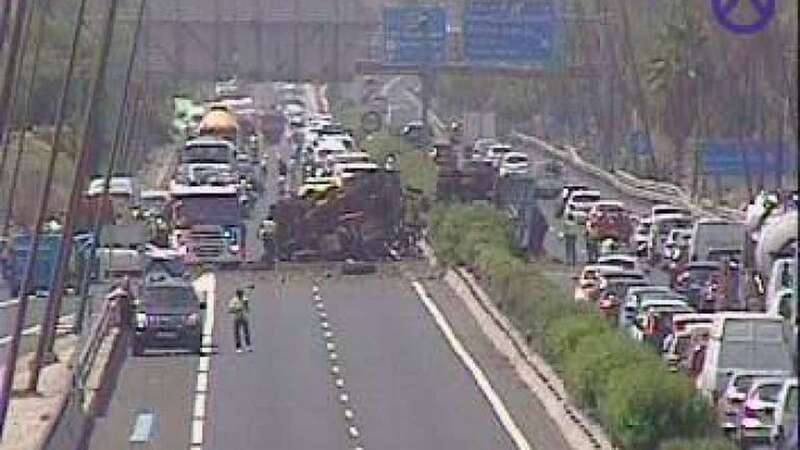 Imagen de las cámaras de tráfico del lugar del accidente (Foto Canarias7)