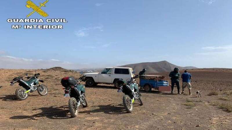 La Guardia Civil denuncia a 11 personas en una inspección de caza en Lanzarote (Foto TA)