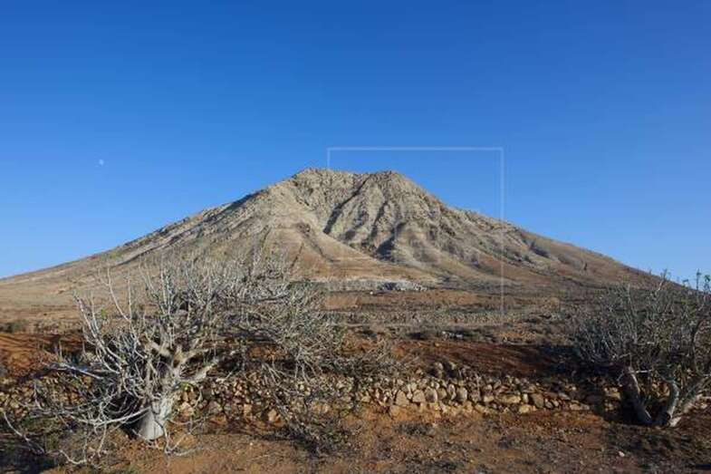 Vista de la montaña de Tindaya (Foto EFE / Carlos de Saá)